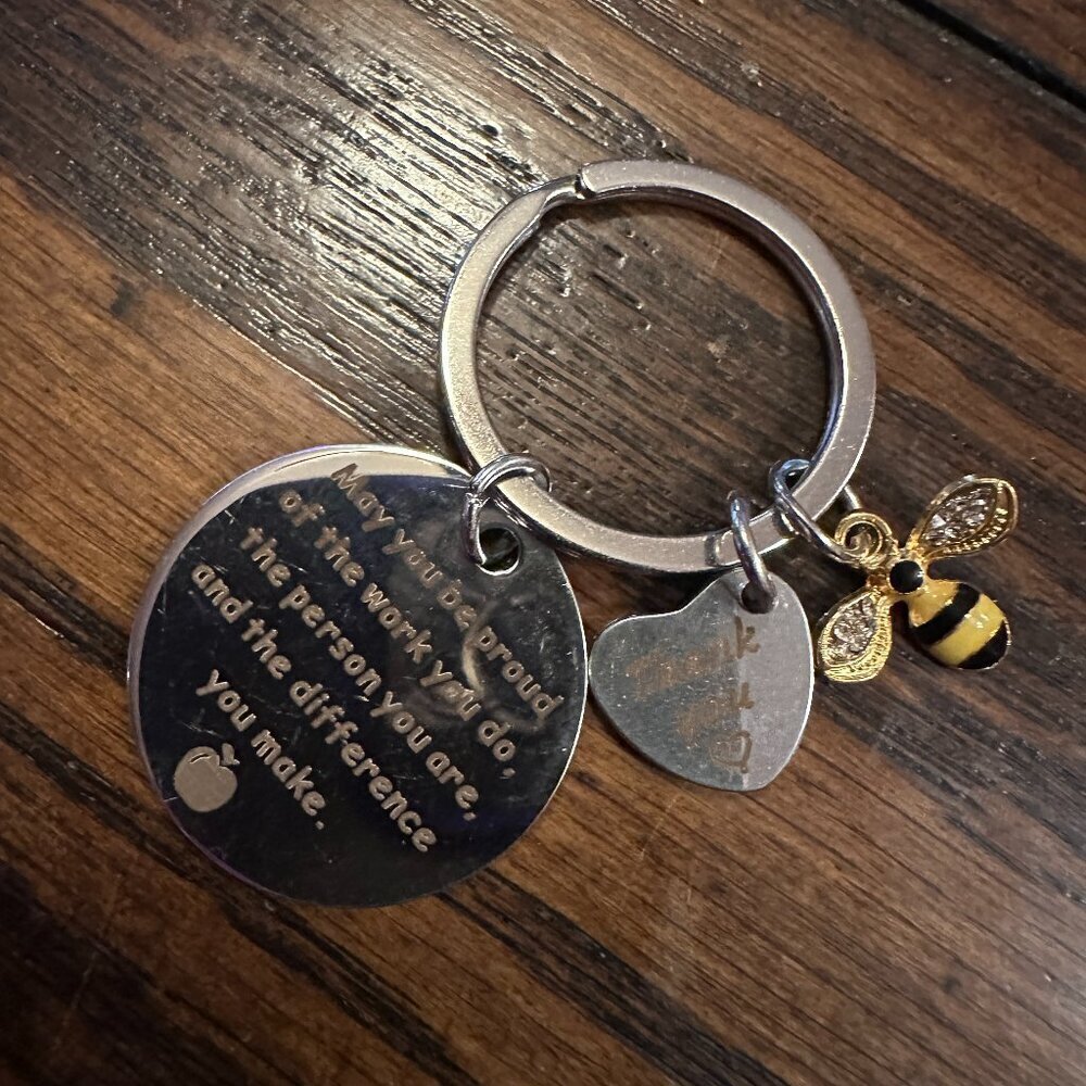 Teacher Bundle- Crew Socks, Top of the Class Mug Set and Thank You Keychain - Picture 11 of 13